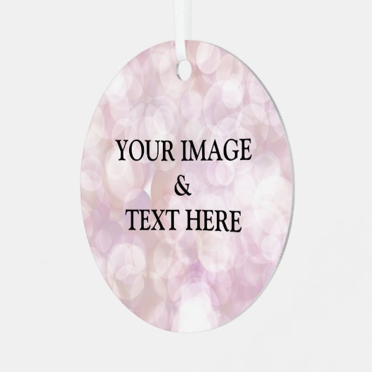 Aangepaste eigen foto en tekst metalen ornament (Voorkant links)