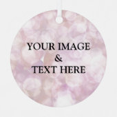 Aangepaste eigen foto en tekst metalen ornament (Voorkant)