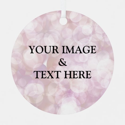 Aangepaste eigen foto en tekst metalen ornament (Voorkant)