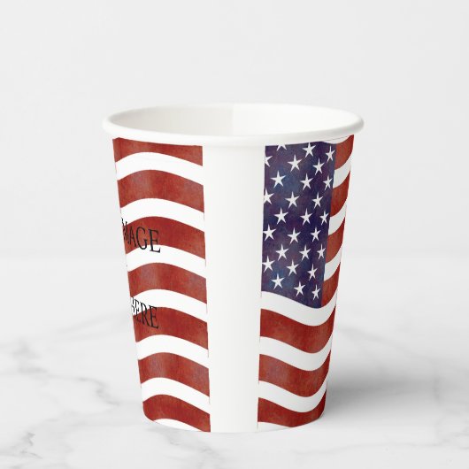 Aangepaste eigen foto en tekst papieren bekers (Links)