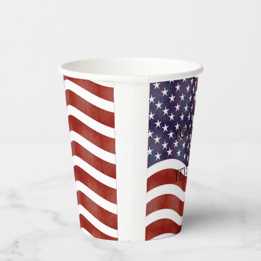 Aangepaste eigen foto en tekst papieren bekers (Rechts)