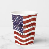 Aangepaste eigen foto en tekst papieren bekers (Voorkant)