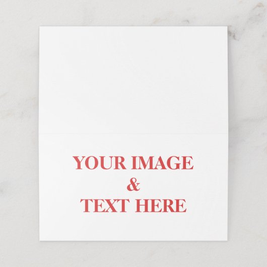 Aangepaste eigen foto en tekst plaatskaartje (Buitenkant ongevouwen)
