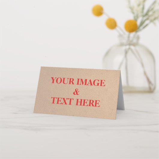 Aangepaste eigen foto en tekst plaatskaartje (Voorkant)
