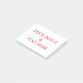 Aangepaste eigen foto en tekst post-it® notes (Schuin)
