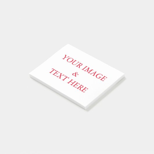 Aangepaste eigen foto en tekst post-it® notes (Schuin)