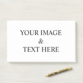 Aangepaste eigen foto en tekst post-it® notes (Op bureau)