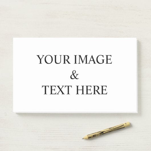 Aangepaste eigen foto en tekst post-it® notes (Op bureau)