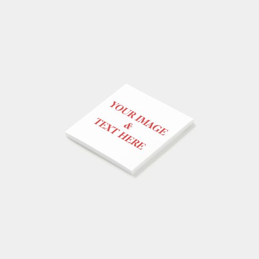 Aangepaste eigen foto en tekst post-it® notes (Schuin)