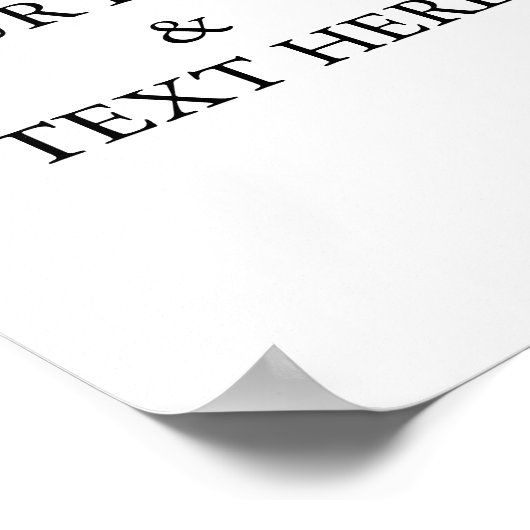 Aangepaste eigen foto en tekst poster (Hoek)