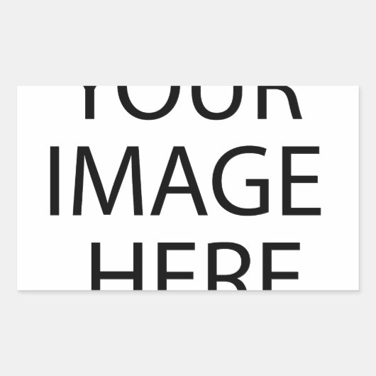 Aangepaste eigen foto en tekst rechthoekige sticker (Voorkant)