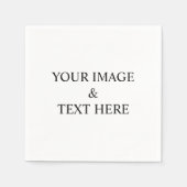 Aangepaste eigen foto en tekst servet (Voorkant)