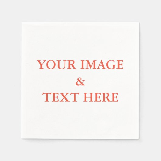 Aangepaste eigen foto en tekst servetten (Voorkant)