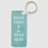 Aangepaste eigen foto en tekst sleutelhanger (Achterkant)