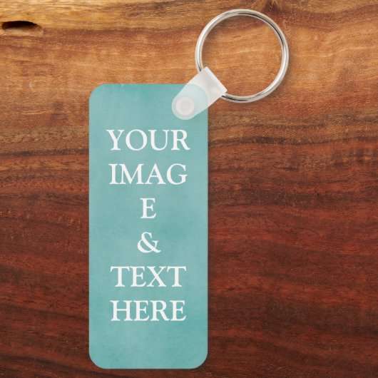 Aangepaste eigen foto en tekst sleutelhanger (Achterkant)