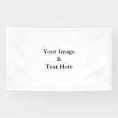 Aangepaste eigen foto en tekst spandoek (Horizontaal)