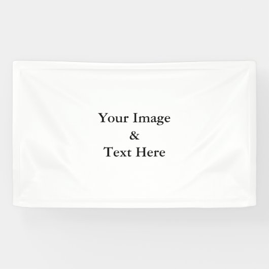 Aangepaste eigen foto en tekst spandoek (Horizontaal)