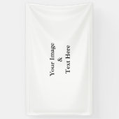 Aangepaste eigen foto en tekst spandoek (Verticaal)