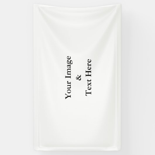 Aangepaste eigen foto en tekst spandoek (Verticaal)