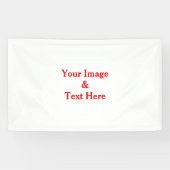 Aangepaste eigen foto en tekst spandoek (Horizontaal)