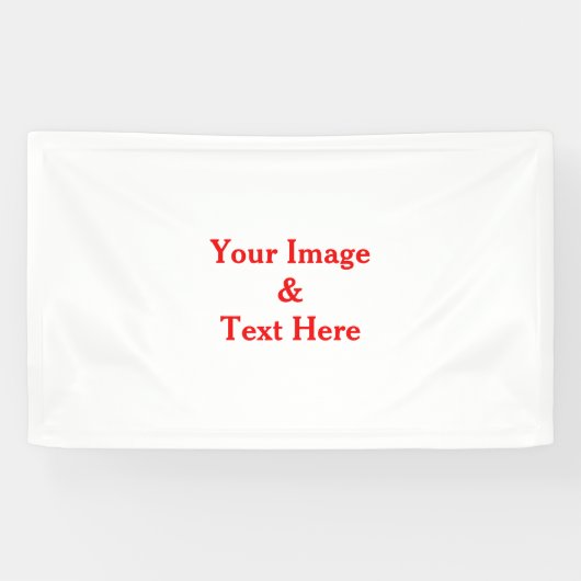 Aangepaste eigen foto en tekst spandoek (Horizontaal)