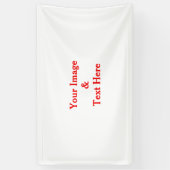 Aangepaste eigen foto en tekst spandoek (Verticaal)