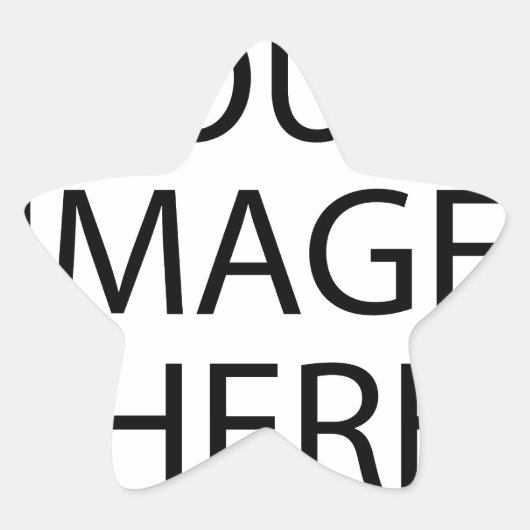 Aangepaste eigen foto en tekst ster sticker (Voorkant)
