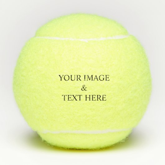 Aangepaste eigen foto en tekst tennisballen (Voorkant)