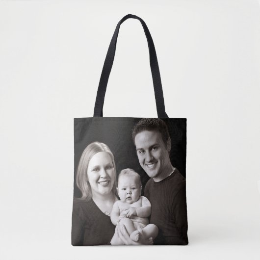 Aangepaste eigen foto en tekst tote bag (Voorkant)