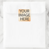 Aangepaste eigen foto en tekst vierkante sticker (Tas)