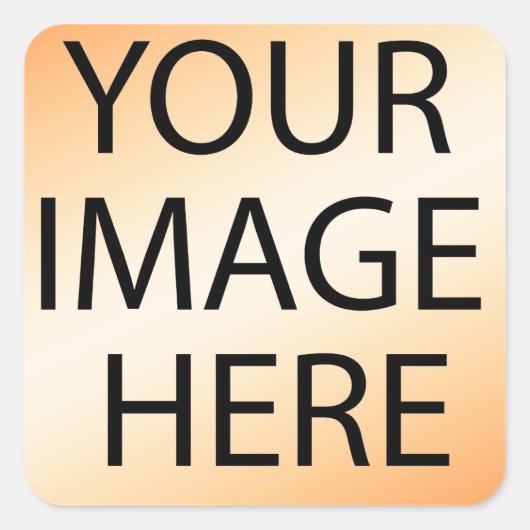 Aangepaste eigen foto en tekst vierkante sticker (Voorkant)