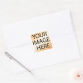 Aangepaste eigen foto en tekst vierkante sticker (Envelop)
