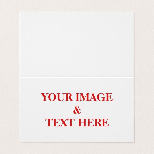 Aangepaste eigen foto en tekst visitekaartje (Buitenkant ongevouwen)