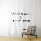 Aangepaste eigen foto en tekst wandkleed (In situ)