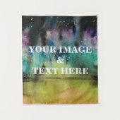 Aangepaste eigen foto en tekst wandkleed (Voorkant)