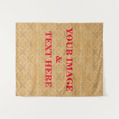 Aangepaste eigen foto en tekst wandkleed (Voorkant (horizontaal))