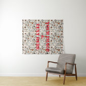 Aangepaste eigen foto en tekst wandkleed (In Situ (horizontaal))