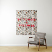 Aangepaste eigen foto en tekst wandkleed (In situ)