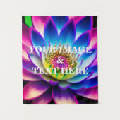 Aangepaste eigen foto en tekst wandkleed (Voorkant)