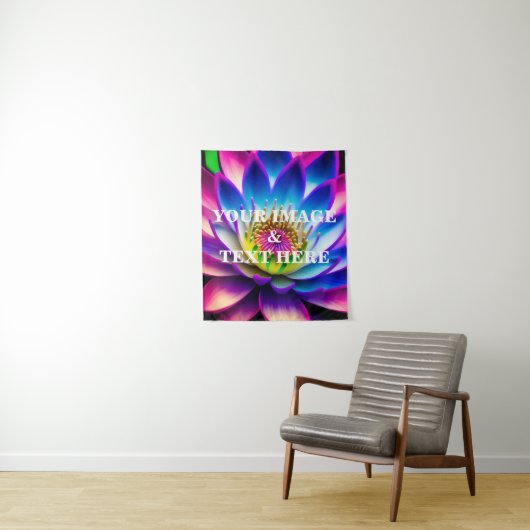 Aangepaste eigen foto en tekst wandkleed (In situ)