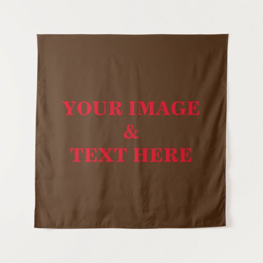 Aangepaste eigen foto en tekst wandkleed (Voorkant)