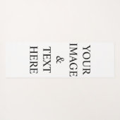 Aangepaste eigen foto en tekst yogamat (Achterkant (horizontaal))