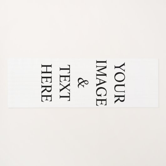 Aangepaste eigen foto en tekst yogamat (Achterkant (horizontaal))