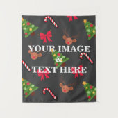 Aangepaste eigen foto- en tekstopmaak wandkleed (Voorkant)