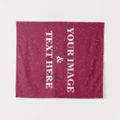 Aangepaste eigen foto- en tekstopmaak wandkleed (Voorkant (horizontaal))