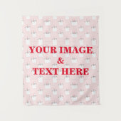 Aangepaste eigen foto- en tekstopmaak wandkleed (Voorkant)