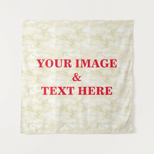 Aangepaste eigen foto- en tekstopmaak wandkleed (Voorkant)