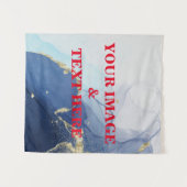 Aangepaste eigen foto- en tekstopmaak wandkleed (Voorkant (horizontaal))