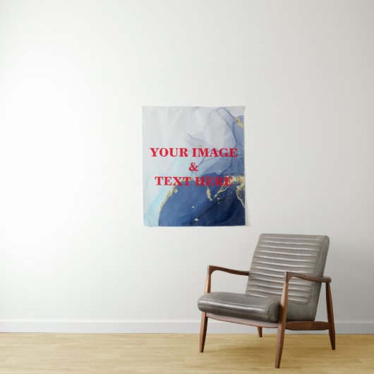 Aangepaste eigen foto- en tekstopmaak wandkleed (In situ)