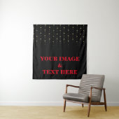 Aangepaste eigen foto- en tekstopmaak wandkleed (In situ)